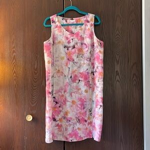Pure Jill 100% linen midi dress. Sleeveless. Size Medium.
